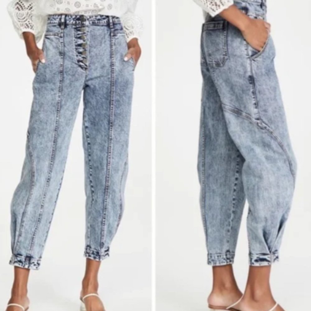 Ulla Johnson Brodie Acid Wash Jeans sz 12